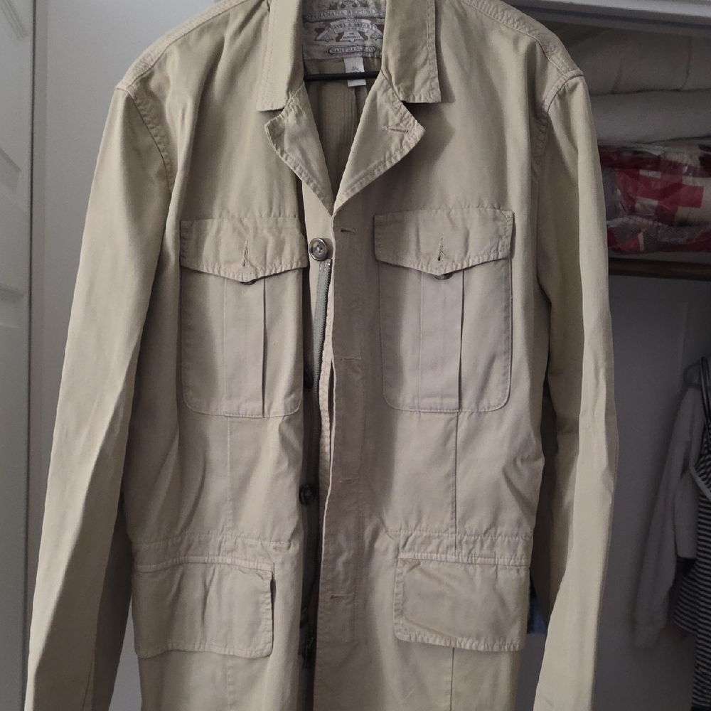 Banana Republic Khaki Field Jacket 24w 34 L